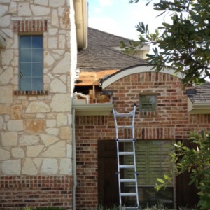 Dallas roof undergoing roof repair